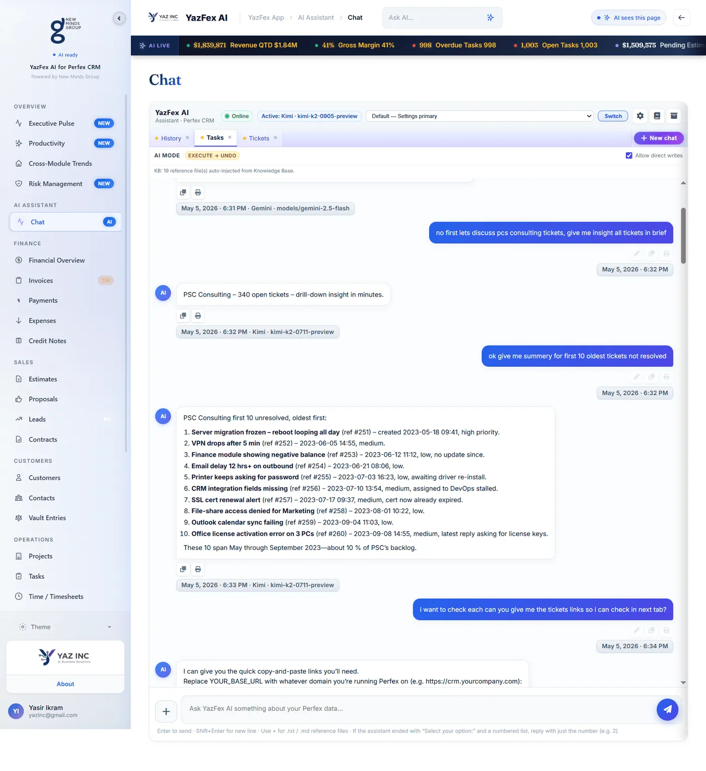 AI Chat — Tasks