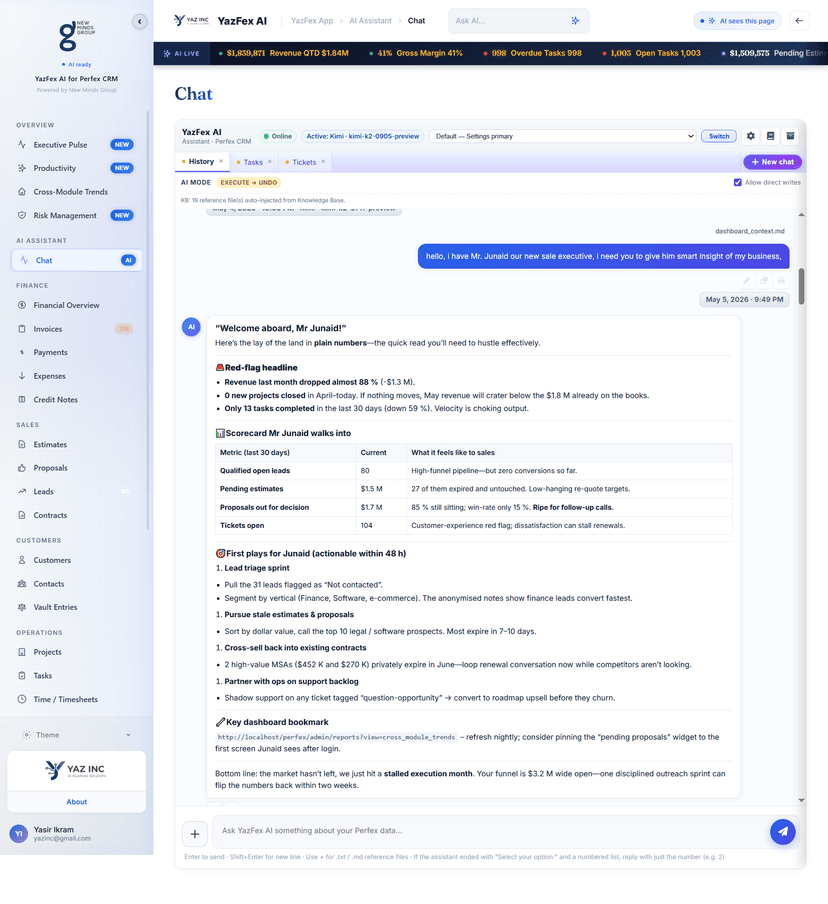 AI onboarding a new sales executive