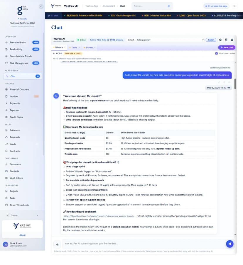 AI onboarding a new sales executive