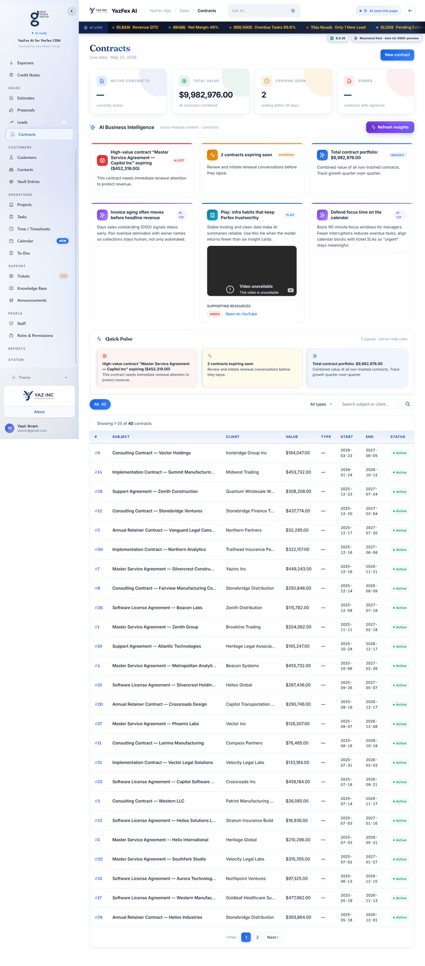 Contracts AI module